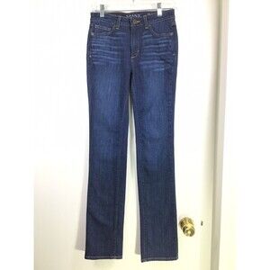Spanx Sara Blakely Size 25 The Slim-X Straight Jeans Denim Cotton Elastane